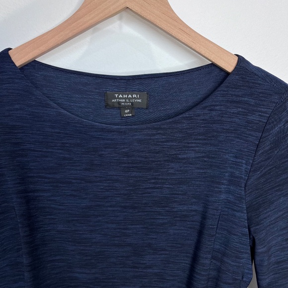 Tahari Tiered Jersey Sheath Dress - Picture 4 of 5